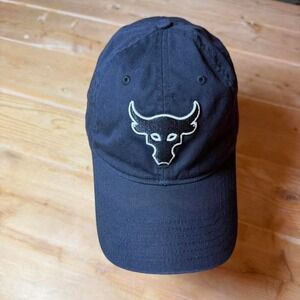 Vintage Under Armour Black Baseball Cap — Rock Logo + Triangle Patch